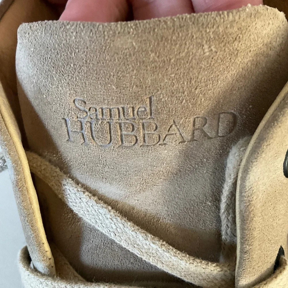 Samuel Hubbard Mens 10 Beige Suede Chukka Boots Comfort Vibram Sole
